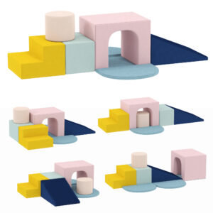 Parcours motricité bébé jouet d'escalade modulable 8 pièces housse lavable en velours 51 x