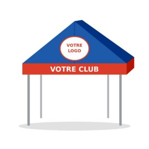 Barnum 3×3 m personnalisé à vos couleurs (logo, club, partenaires)