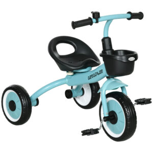 Tricycle enfants avec sonnette et panier selle réglable avec dossier - pour enfant de 2 à
